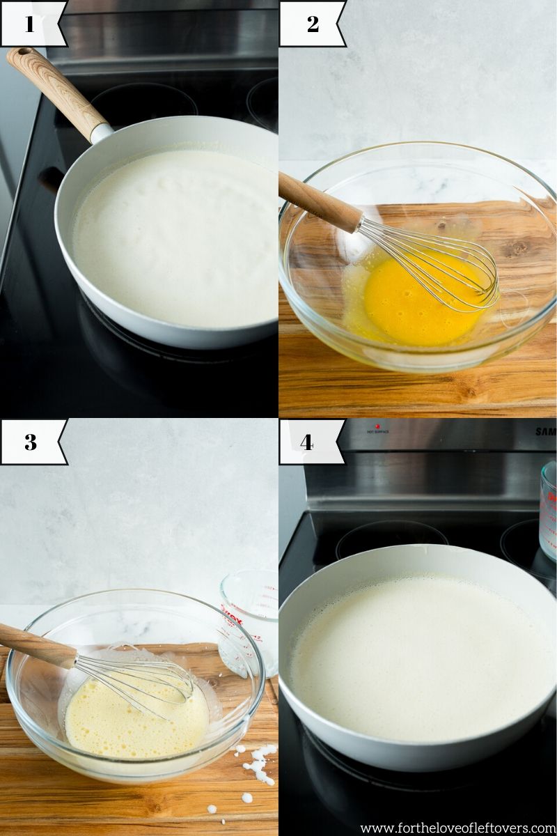 Step by step images for making baklava ice cream