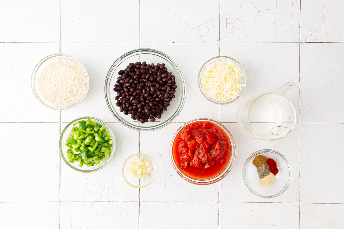 Beans and Rice ingredients