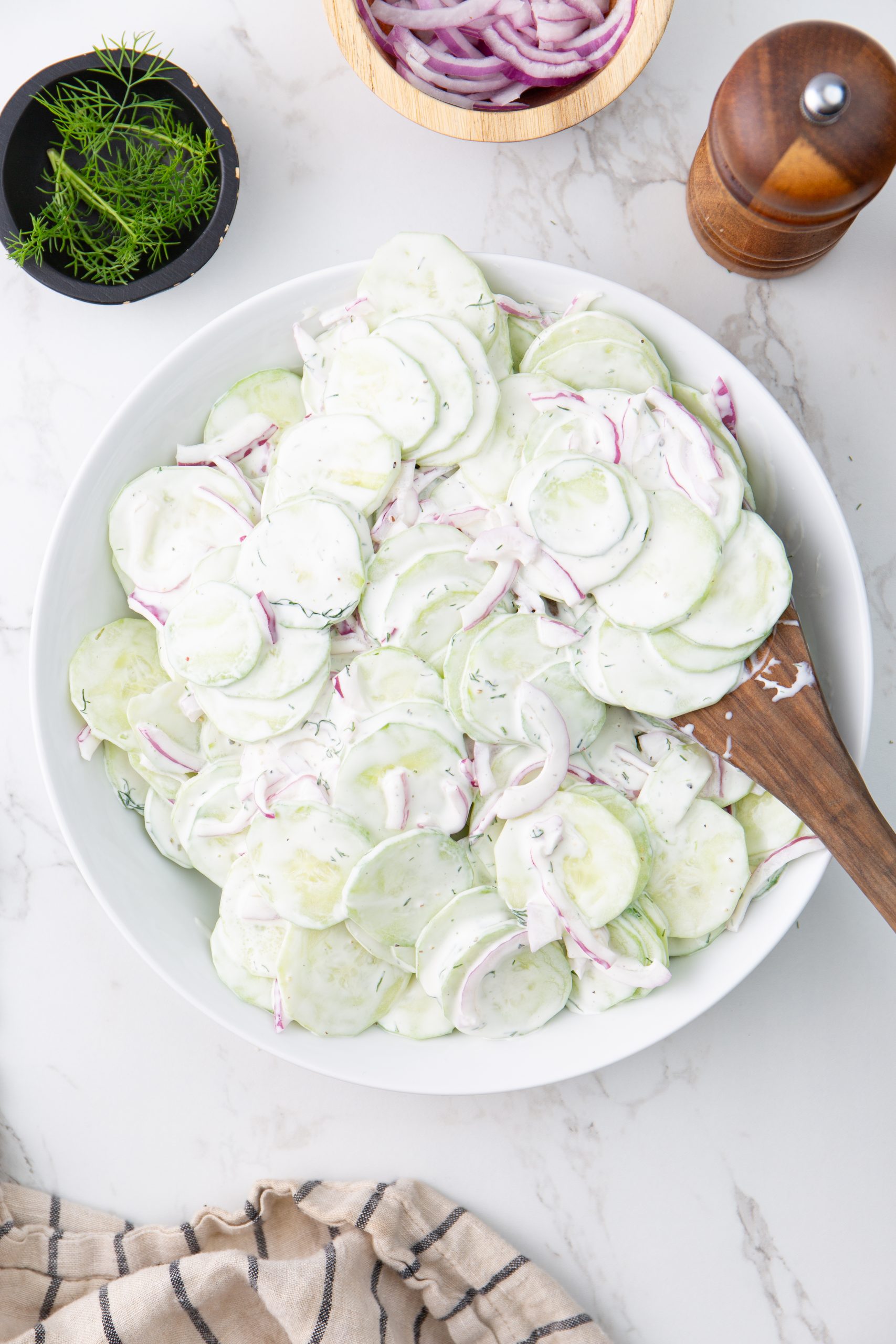 creamy cucumber salad recipe