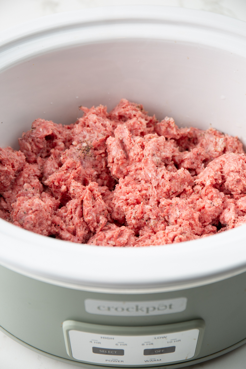 how to cook ground beef in a slow cooker